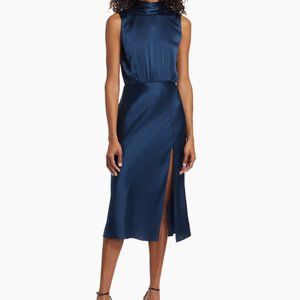 Amanda Uprichard Walden Tie-Back Midi-Dress Small